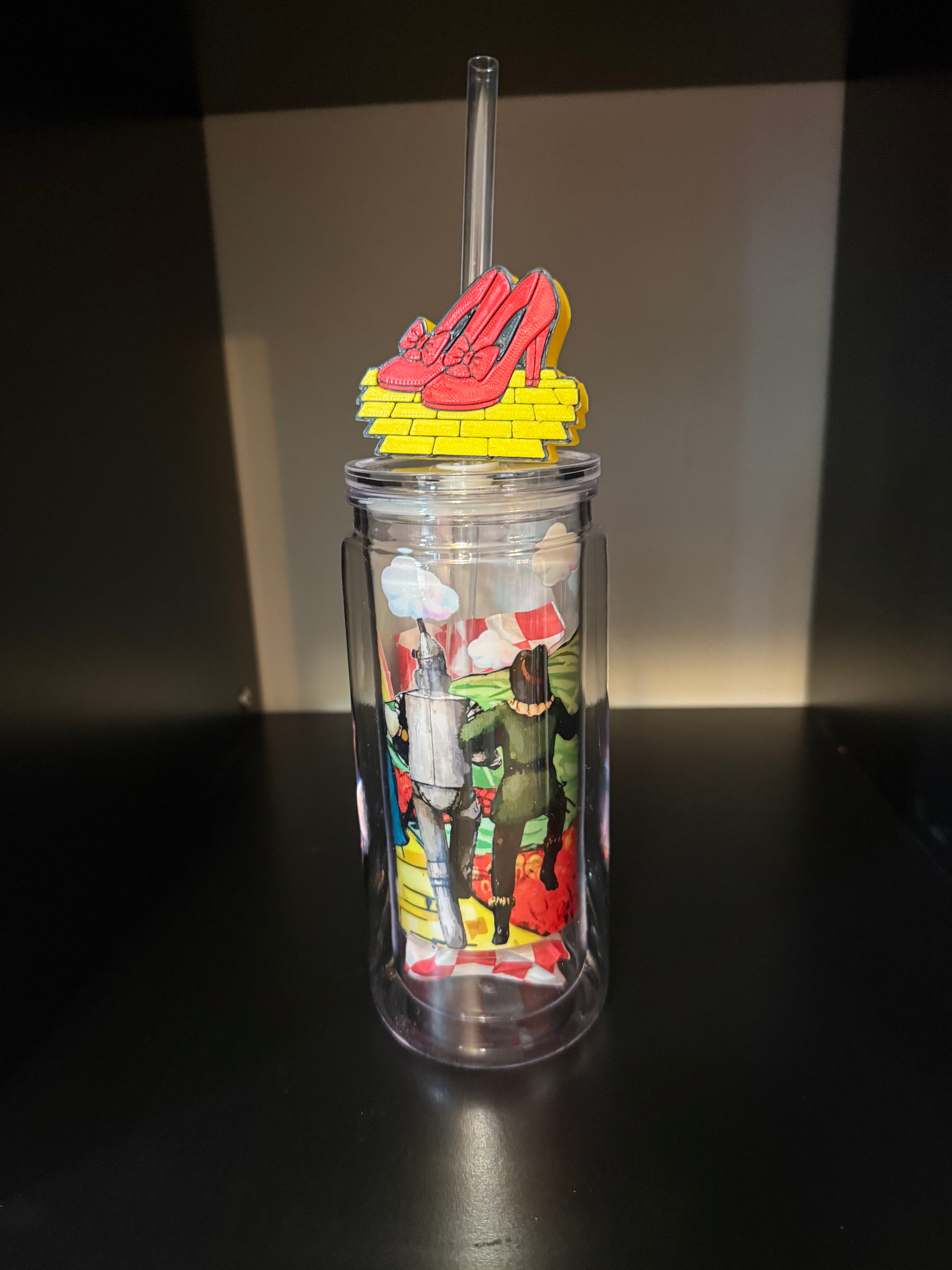 16 0Z DOUBLE WALLED PREMADE WITH DECAL, TOPPER