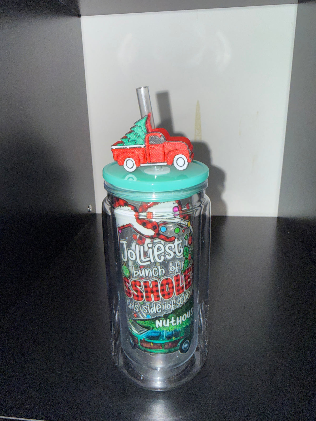 16 0Z DOUBLE WALLED PREMADE WITH DECAL, TOPPER