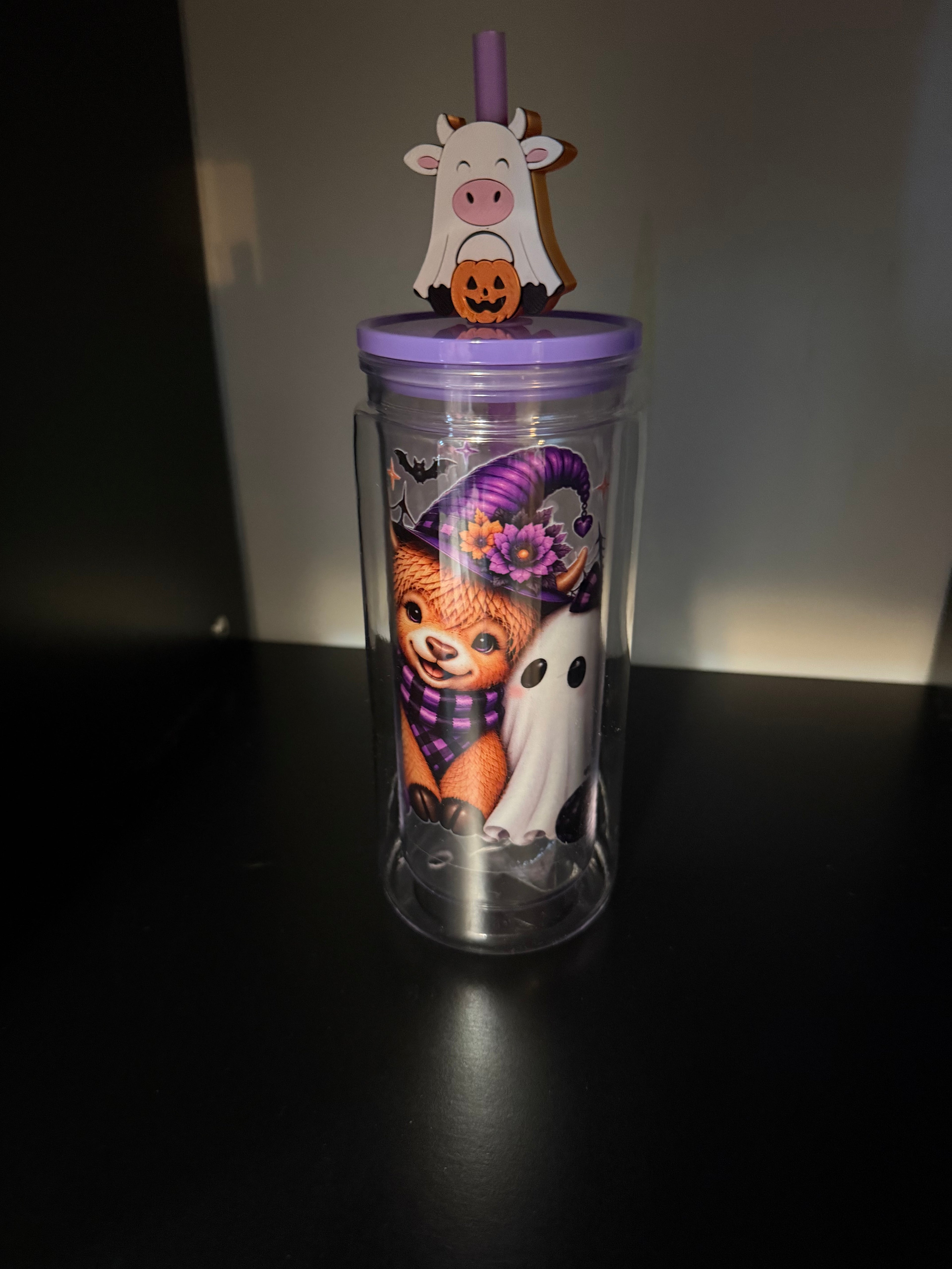 16 0Z DOUBLE WALLED PREMADE WITH DECAL, TOPPER