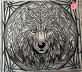 STAINED GLASS WOLF-20 OZ