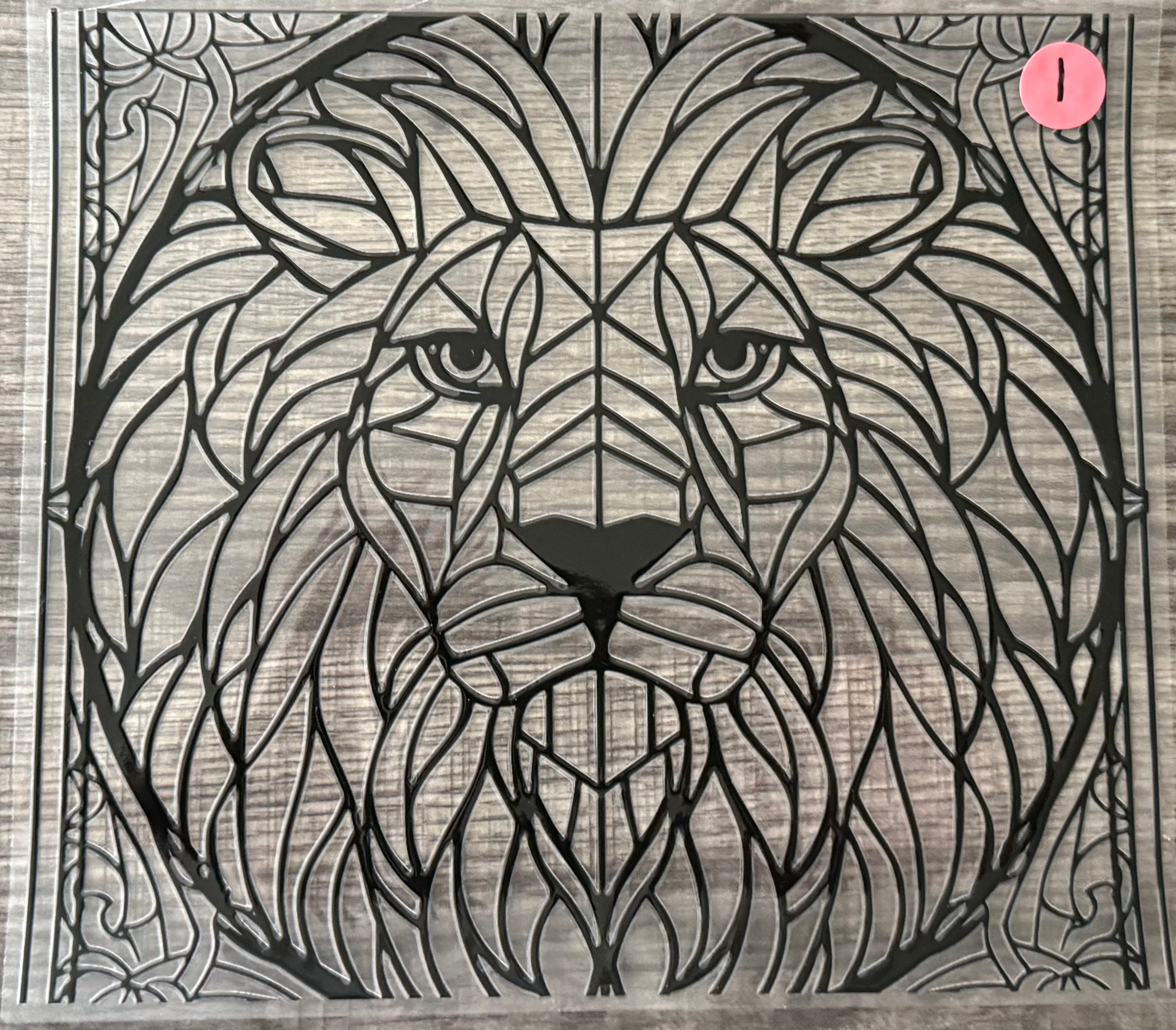 STAINED GLASS LION-2