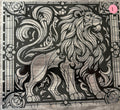 STAINED GLASS LION -1