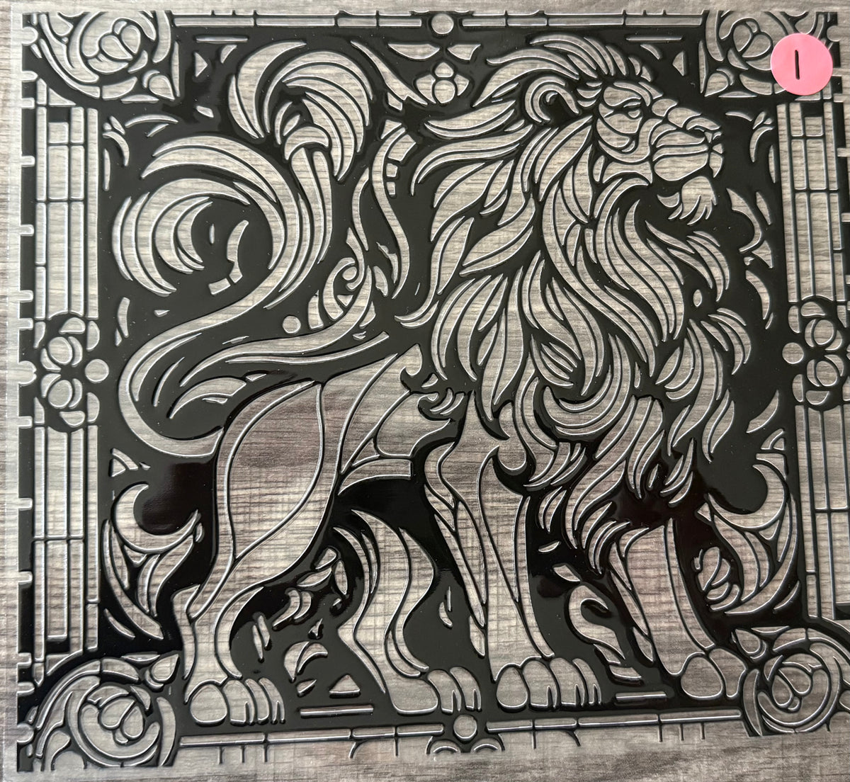 STAINED GLASS LION -1