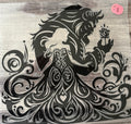 BEAUTY AND BEAST-STAINED GLASS