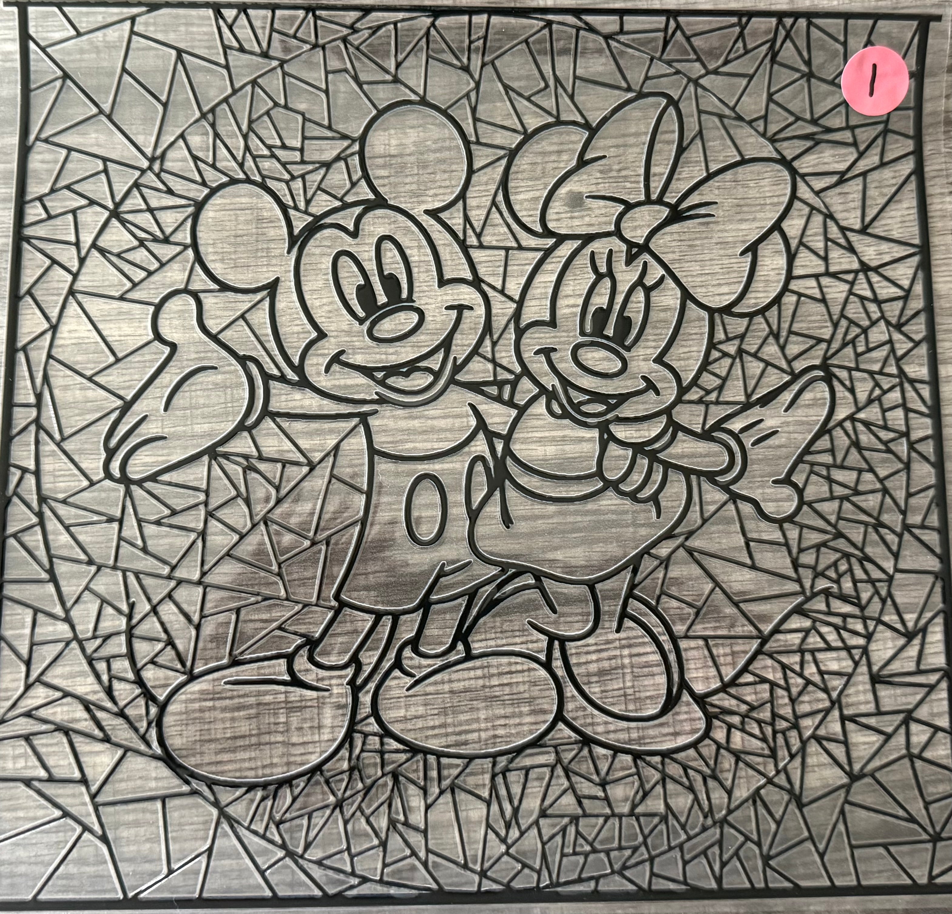 STAINED GLASS MICKEY/MINNIE