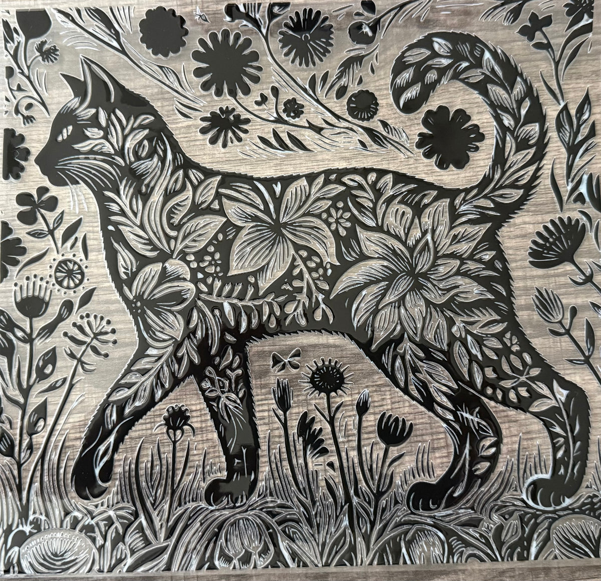 CAT STAINED GLASS
