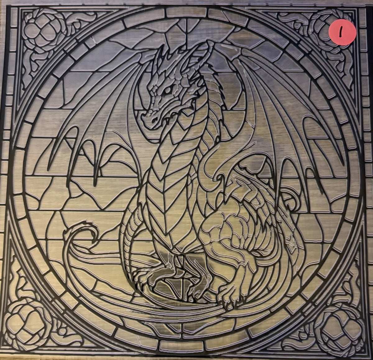 DRAGON 2-STAINED GLASS