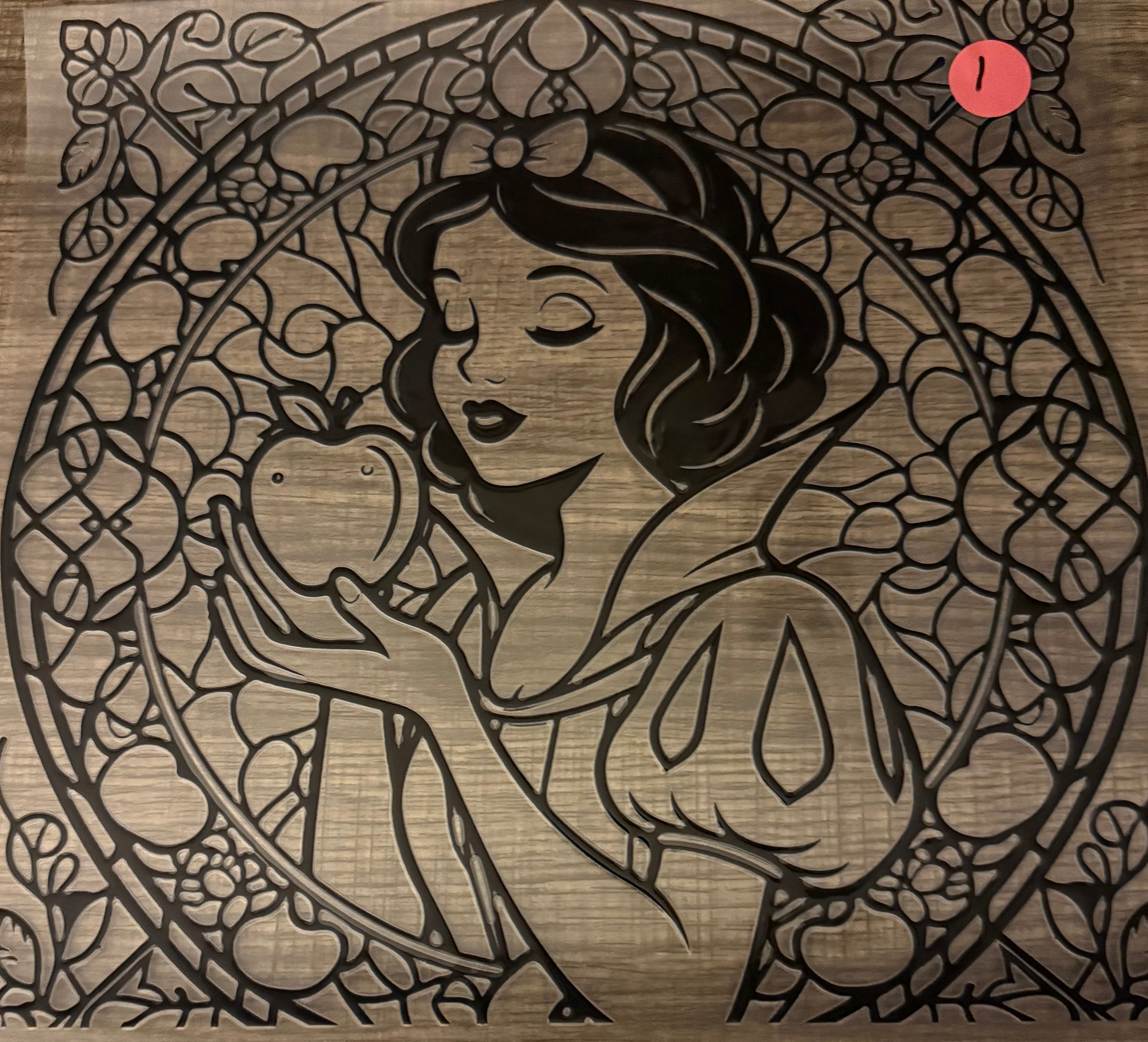 Snow White UV DTF Stainglass