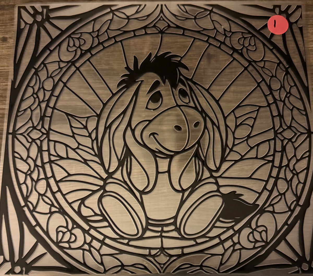 Eyore UV DTF Stainglass