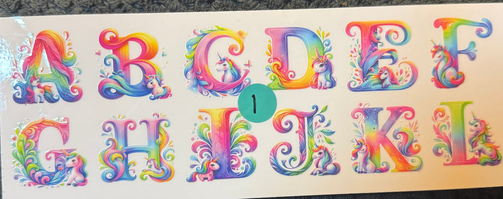 LETTER DECALS (FOR NAMES, WORDS, ETC)