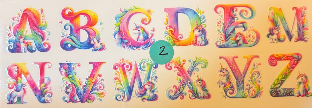 LETTER DECALS (FOR NAMES, WORDS, ETC)