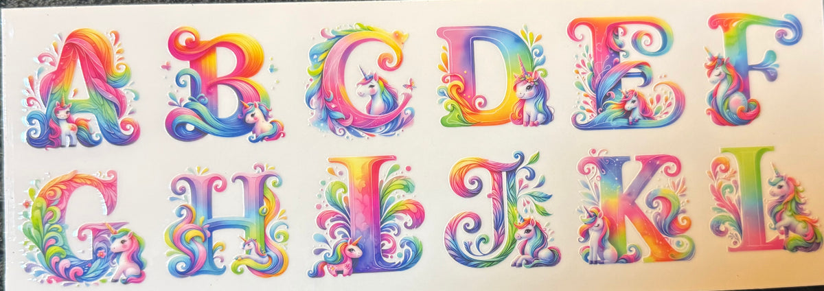 LETTER DECALS (FOR NAMES, WORDS, ETC)