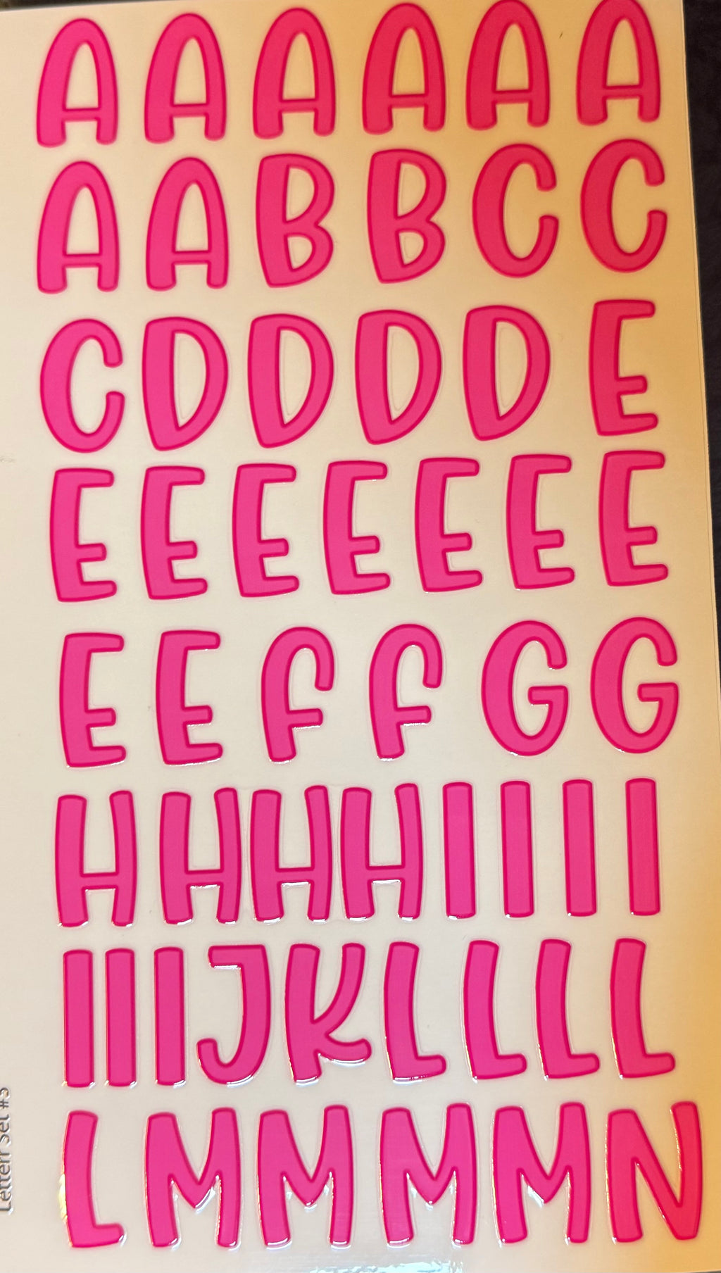 LETTER DECALS (FOR NAMES, WORDS, ETC)