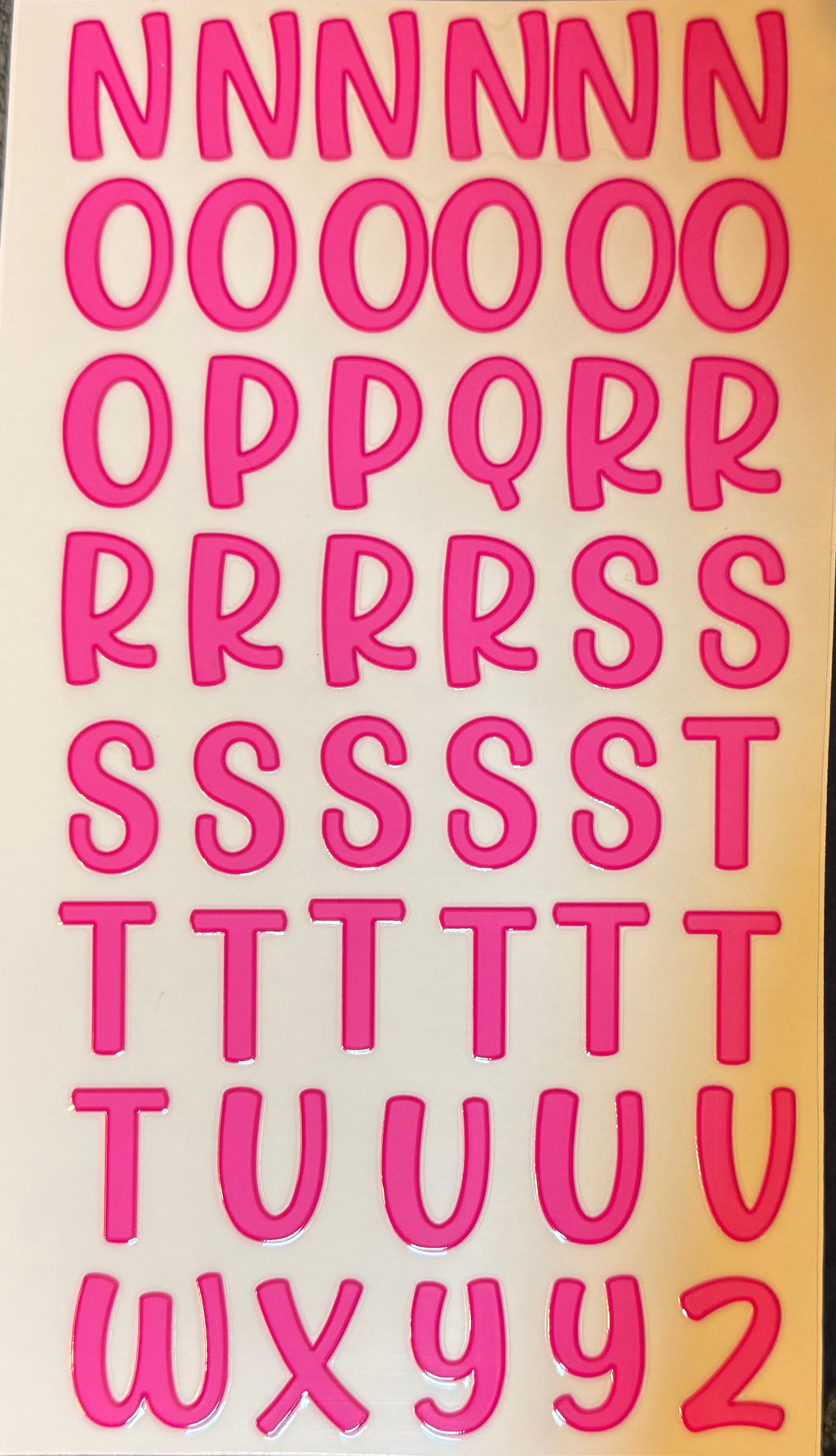 LETTER DECALS (FOR NAMES, WORDS, ETC)