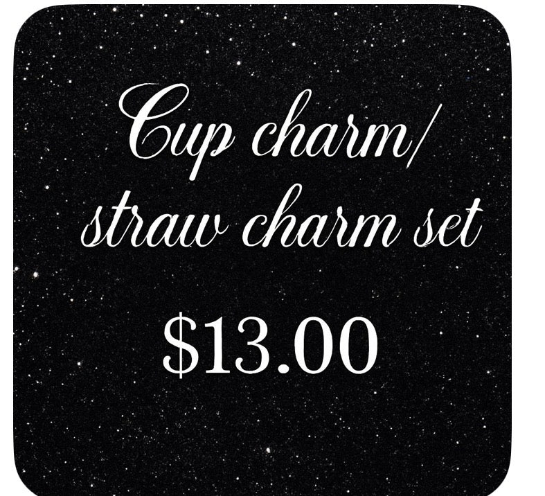 CUP CHARM/STRAW CHARM SET