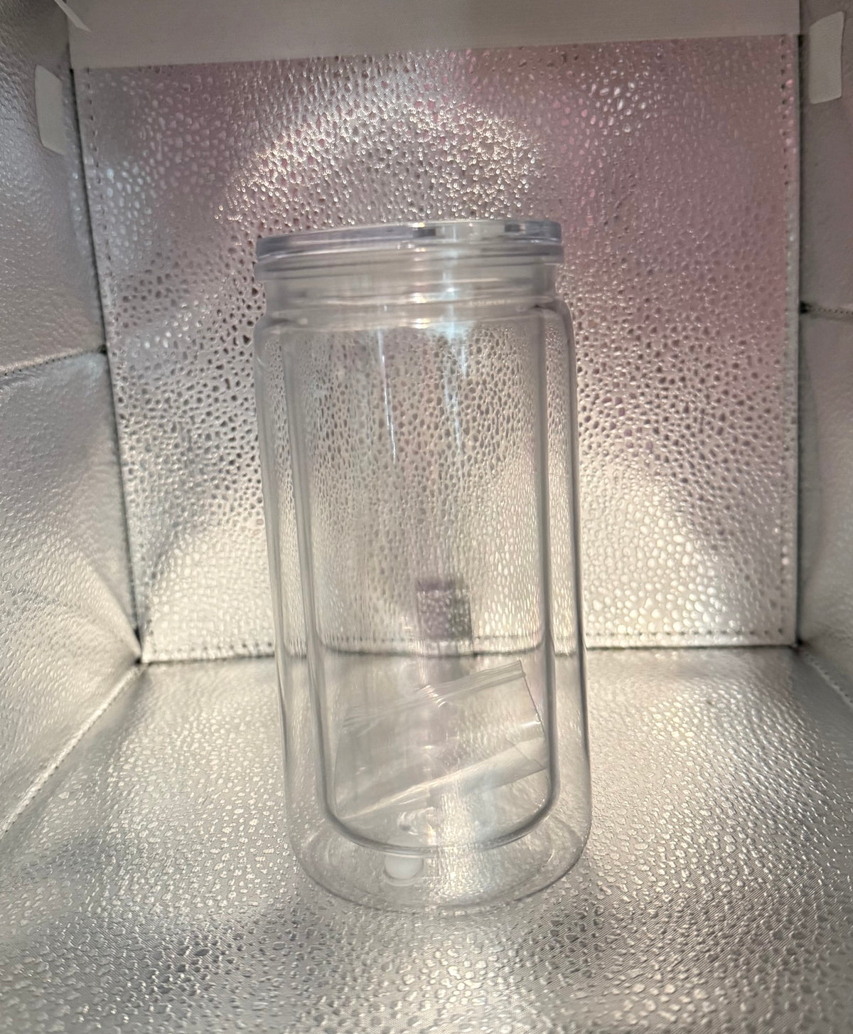 16OZ DOUBLE WALL PLASTIC CLEAR
