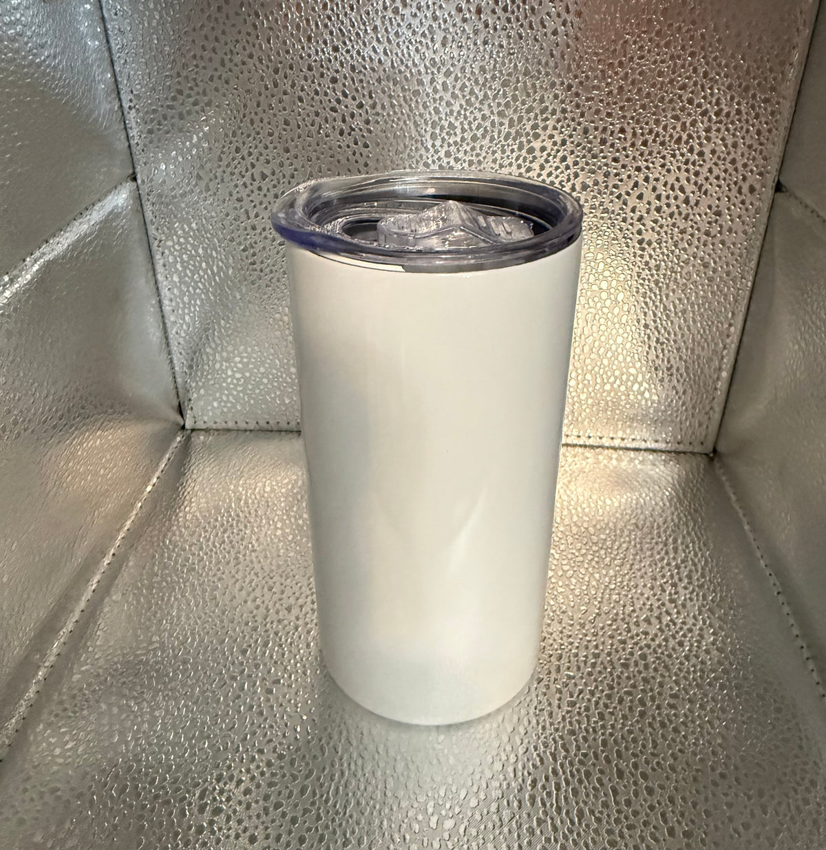 12OZ STAINLESS TUMBLER-SINGLE WALL-WHITE