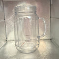 20 oz ACRYLIC SNOWGLOBE MASON JAR