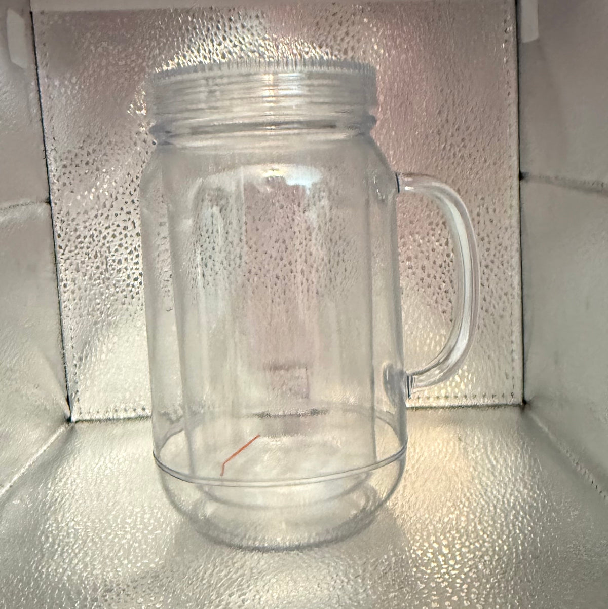 20 oz ACRYLIC SNOWGLOBE MASON JAR