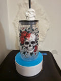 16OZ SKELETON ACRYLIC SMOWGLOBE TUMBLER/DECAL AND TOPPER