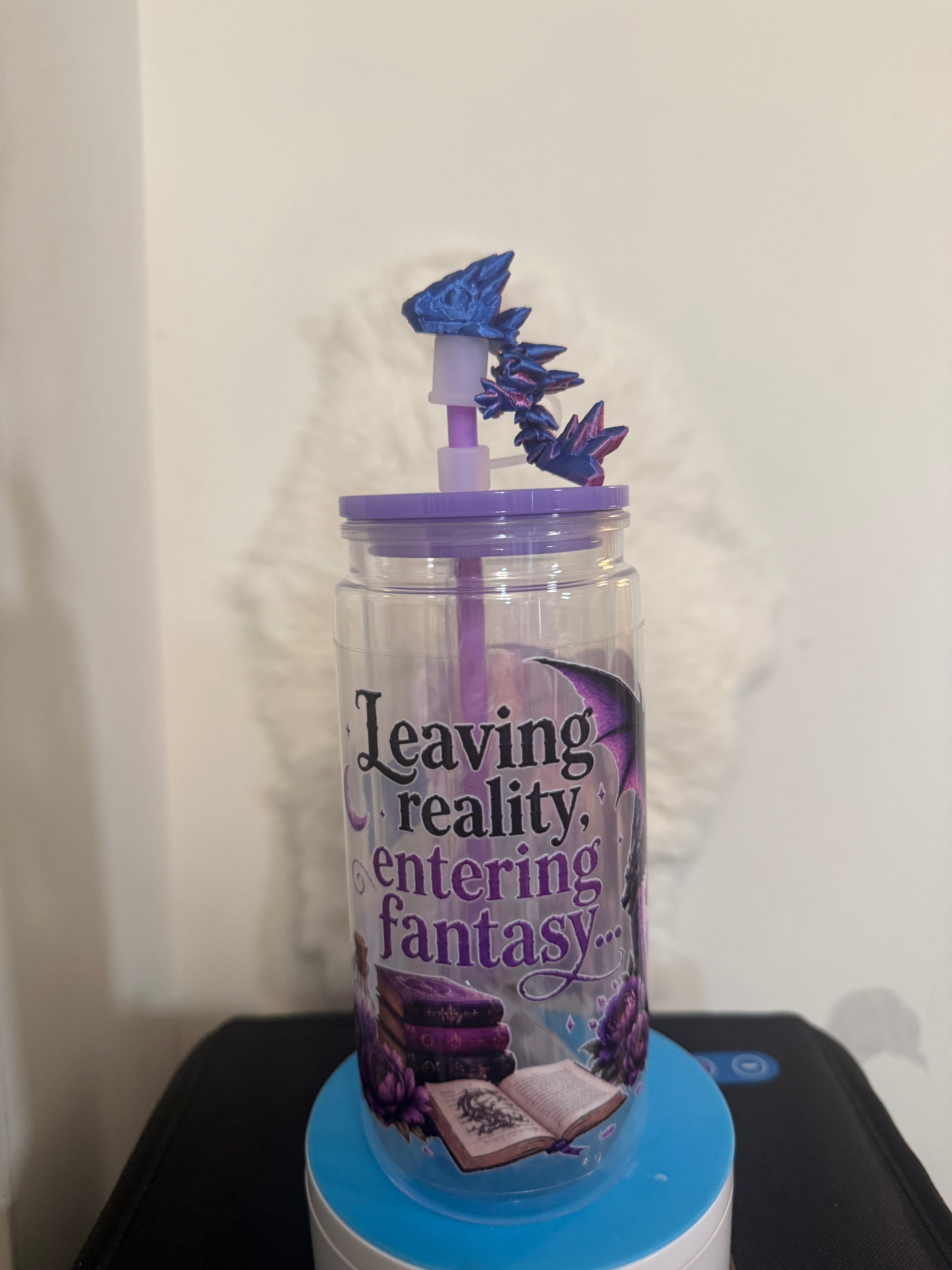 18OZ SNOW GLOBE WITH DECAL/STRAW/TOPPER