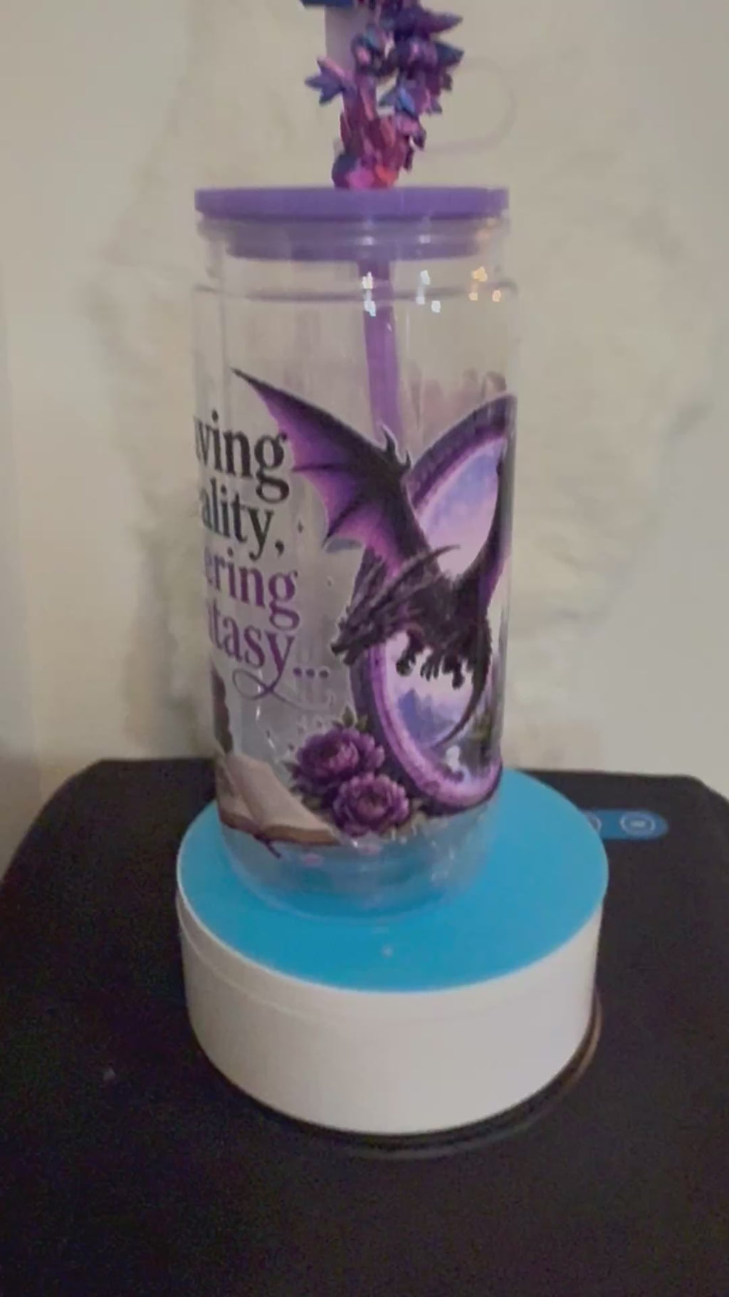 18OZ SNOW GLOBE WITH DECAL/STRAW/TOPPER